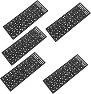 HOMOCONO 5 Sheets Russian Keyboard Stickers Durable Letter Labels for Computer Accessories Easy Application Enhanced Non Slip Typing Experience for Learning Russian Language