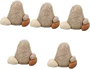 Alipis 5pcs Simulation Stone Key Storage Holder Outdoor Garden Decoration Stylish Key Hider Stone for Easy Access and Garden Ornamentation