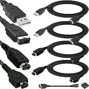 Xiatiaosann 4 Pcs for GBA SP USB Charger Cable, for GBA Link Connect Cord, for NDS Power Charging, for Nintendo DS Console(NDS), for Gameboy Advance SP(1.2m)