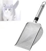 Stainless Steel Cat Litter Scoop,Stainless Steel fine mesh Sand Shovel,Cat Feces screening Clean Shovel