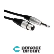 Hosa HXS-010 REAN XLR-F to 1/4" TRS - 10FT CABLE - NEW - PERFECT CIRCUIT