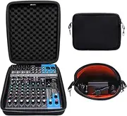 DR·AMIU Hard Case Compatible with YAMAHA MG10XU or MG10 or MG06 10-Input Stereo Mixer with Small Storage Bag Black