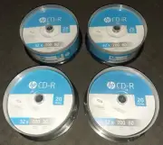 HP CD-R 20 Pack Spindle 52x 700 MB 80 Min. Hewlett Packard Blank CDs 80 Total