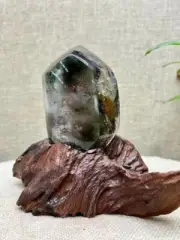1pc natural Garden crystal quartz obelisk quartz tower mineral healing +stand