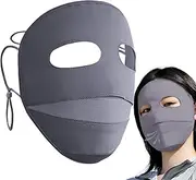 [Frfik] UV Face Mask - UV Face Cover, 24cm Sun Protection Mask - Nylon UPF50 Double Layer Panda Design Masque with Ear Loops for Wind and Sun Shielding, Ideal for Riding, Camping, and Outdoor Skin Protection