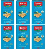 6 PACK - Loacker Classic Crispy Wafers, Vanilla, 1.59 oz, 12 ct