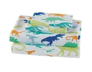 Sheet Set for Kids/Teens Boys Dinosaur Dinosaurs Jurassic Green Orange Twin