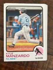 4x Lot KYLE MANZARDO 2022 Topps Heritage Minor League RC #77