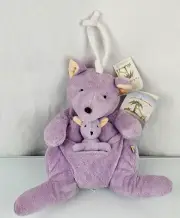 NEW John Lennon Carter's Purple Kangaroo Musical Plush Stuffed Animal Pull Toy
