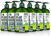 Original Source I'm Plant Based Cedarwood & Eucalyptus Hand Wash, 100% Biodegradable Cleansers, 100% Microplastic Free, 100% Natural Fragrance Hand Soap, Cruelty Free, Vegan, Multipack of 6 x 335ml