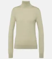 [Loro Piana] Loro Piana Cashmere turtleneck sweater AU 6 green