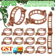 100pcs Tomato Greenhouse Ties Veggie Plant Support Clips Garden Trellis Stake