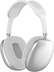 Headphones Over Ear, Noise Reduction Wireless Stereo Headset with Powerful Sound Quality, Wireless Headset with Call Function, Voice Control, for Travel Cellphone PC (White)