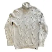 BRAX FEEL GOOD BRIAN PULLOVER WOOL TURTLENECK IN CREAM NWT MEN'S SIZE MEDIUM