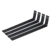 4pcs Black Shelf Bracket 22 inch L Floating Shelf Bracket for Shelves