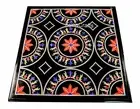Heritage Art Entryway Table Top Black Marble Coffee Table with Elegant Look