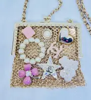 RARE Runway CHANEL MICRO Crossbody Gold Mesh Charmed BAG PENDANT Sold Out