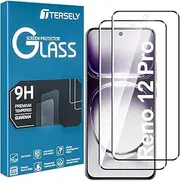 [2 Pack] T Tersely 9H Hardness Screen Protector for Oppo Reno 12 Pro 5G 6.7 inch, Tempered Glass Film, HD Clear, Case Friendly, Anti-Scratch
