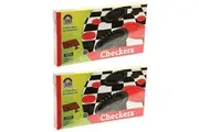 2PK Crown Checkers Board Portable Strategy Game Kids Children 7y+ Checkerboard