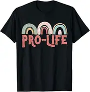 X.Style Pro-Life Retro Rainbow ds898 T-Shirt
