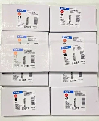 10 PCS Eaton CH CHFP115AF 15A 120/140V Circuit Breakers NEW
