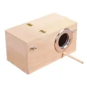 Bird Breeding Box Cage Nest For Parrot Nesting Wooden House Lovebirds Finch OH