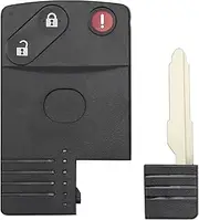 FLJKCT Car Key Shell 2/3/4 Buttons Case Smart Card Remote Key Shell with Insert Blade Uncut,for Mazda 5 6 CX-7 CX-9 RX8 Miata