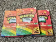 (3) Rainbow Scratch Paper Arts & Crafts Fun for Children - Set of 3
