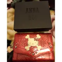 在飛比找蝦皮購物優惠-ANNA SUI 短皮夾 Hello Kitty正版玫瑰櫻桃