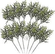 Vaguelly 12Pcs Artificial Pine Needle Stems for Christmas Decor Realistic Pine Branches for DIY Wreaths Garlands and Holiday Crafting for Festive Home Decoration