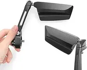 KiWAV Leap Black Motorbike Bar End Mirrors Compatible for Some Moto Guzzi Aprilia Models Sold as Pair