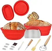 Bread Proofing Basket,Silicone Banneton Bread Proofing Baskets,Sourdough Bread Starter Kit,Sourdough Proofing Basket,Sourdough Tools., MBQZ01