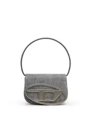 [Diesel] Diesel - 1DR-Iconic shoulder bag in stonewashed denim - Shoulder Bags - Woman - Black UNI Black