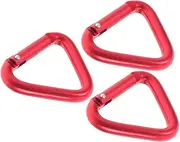 BIUDECO Triangle Carabiner Key Clip Set 3pcs Aluminum Protection Buckle for Climbing