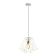 Interior Iron Cage 1 Light Pendant White & Brass - MARTE3