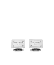 Dolce Gabbana Logo Tag Cufflinks One size White
