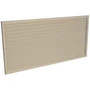 ProtectorAl 1001-2000W X 300-1000H Paperbark Aluminium Welded Louver Panel Horizontal 5mm overlap