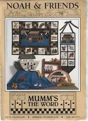Mumm's the Word Noah & Friends Quilt applique Pattern 2 designs ark Wallhangings
