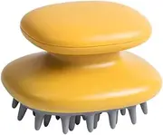 WOFASHPURET Silicone Shampoo Massage Comb Handheld Hairdressing Tool for Deep Cleansing Scalp Massage Portable Bath Comb for Home Use Durable Safe Material Yellow