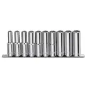 New Sidchrome 10pce 1/2" Drive Metric 12PT Deep Socket Set 10mm-19mm TorquePlus