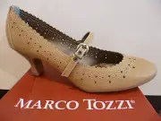Marco Tozzi Women's Pumps Shoes Ballerina Slippers Beige Braun New
