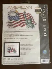 Dimensions Cross Stitch Kit Eagle AMERICAN PATRIOT Flag Liberty 70-35363