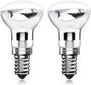 BrightArk R39 E14 40W Lava Lamp Bulbs, Small Edison Screw SES Reflector Spot Lava Lamp Bulbs, Warm White 2800K Energy Saving R39 Spotlight Halogen Bulbs Dimmable (Pack of 2)