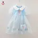 【送包】女童艾爾莎公主裙新款兒童冰雪奇緣西式薄紗裙寶寶短袖洋裝連衣裙【1-9歲】