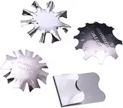 HONMEET 4pcs Stainless Steel Nail Art Template Plates Durable Nail Stencils for Women for Home Salon Use