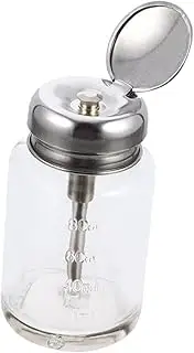 Liquid Pump Dispenser Press Type Bottle Clear Container with Top Cap Professional Empty Refillable Bottle for Makeup Remover