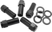 Aeroflow 1.38 Shank Closed Wheel Nuts 7/16 Black 7/16-20" Set Of 5