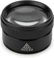 30X Portable Pocket Reading Magnifier Optics Loupes Magnifier Loop Microscope Magnifying Glass Lens for Jeweler Coins Stamps 30X40MM