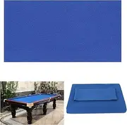 8' Pool Table Felt w/ 6 Cloth Strips, Pre Cut Billiard Table Cloth Felt (8FT-Blue)