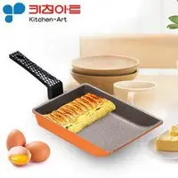 在飛比找Yahoo!奇摩拍賣優惠-韓國進口Kitchen Art 亮麗橘鈦晶石玉子燒鍋/煎蛋鍋